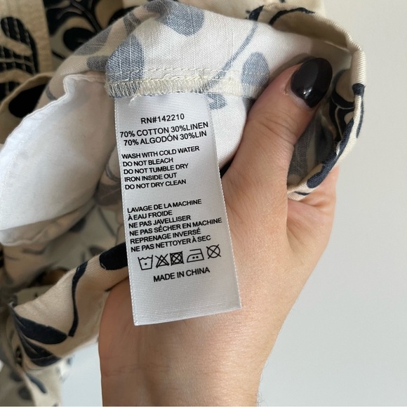 Voyageur by Mersea cotton/linen blend ruffle sleeve square neck romper small - Picture 7 of 9